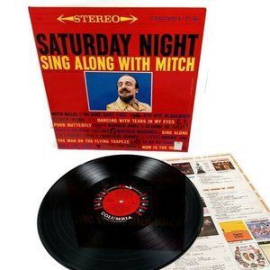 Saturday Night Sing Along W/ Mitch Vinyl Record W/Lyrics 50s *MINOR WEAR